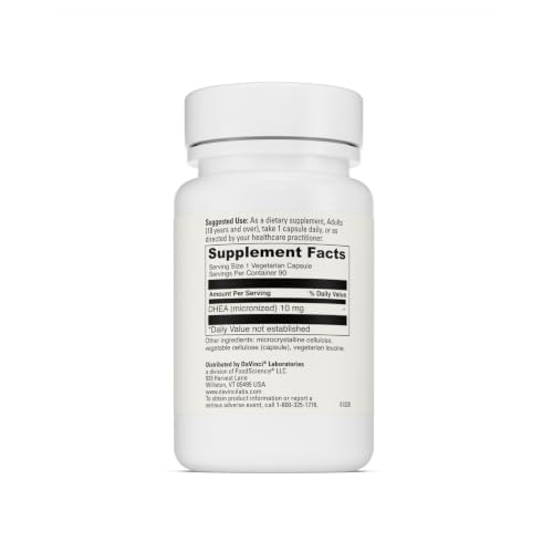 DAVINCI Labs Micronized DHEA 10mg, 90 Capsules - image 2