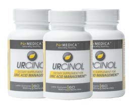 Urcinol - The Leading Uric Acid Supplement - 30 Day Supply. Premium Pain Relief & More Powerful Than Tart Cherry at Flushing Out Uric Acid. (3)