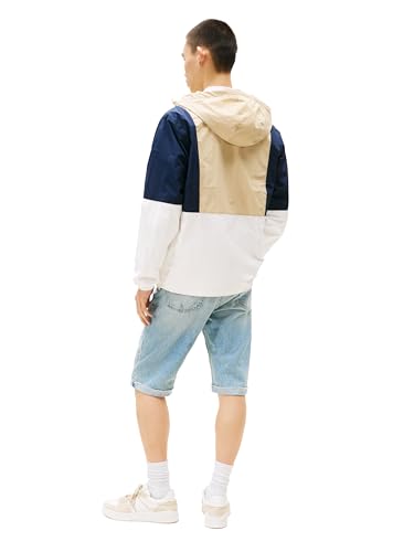 Tommy Jeans Men's Lightweight Hooded Waterproof Color Block Windbreaker Jacket4