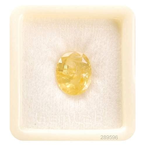 Saphir jaune de Ceylan pour création de bijou : pierre Pukhraj de 10,75 carats