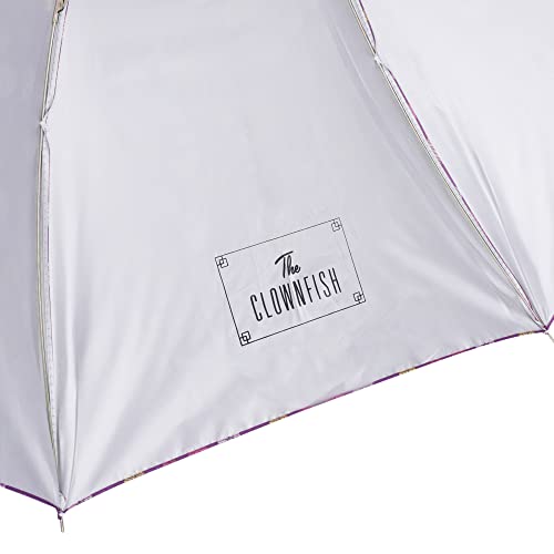 Image of THE CLOWNFISH Umbrella 2- Fold Auto Open Waterproof 190 T Polyester Double Coated Silver Lined Umbrellas For Men and Women