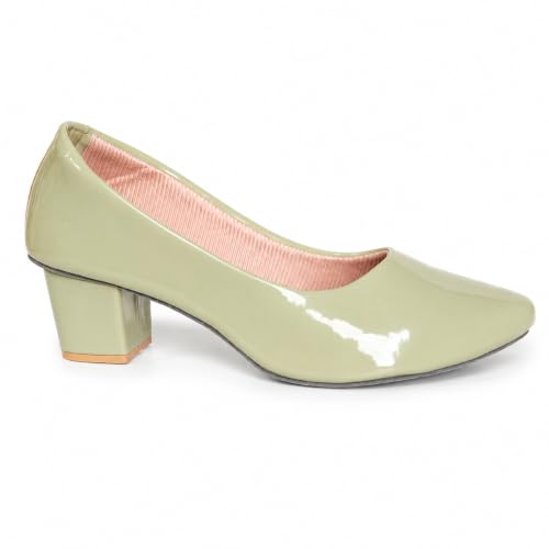 Image of Women's Block Heel Pumps | Comfortable Slip-On Office & Casual Heels | Stylish Women's Pumps