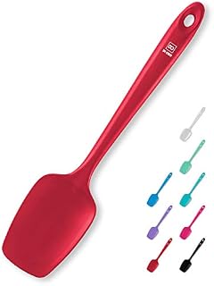 DI ORO® - Silicone Spoon - 315 ºC Heat-Resistant Spatula - Seamless Design - Pro-Grade Non-Stick Silicone Rubber with Reinforced Stainless Steel S-Core Technology