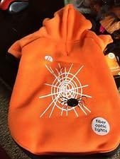 Petco Bootique Halloween Light up Web Dog Hoodie Size Large