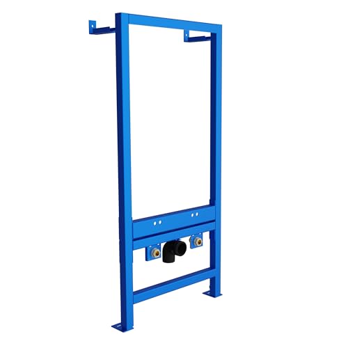 lavita LAV 500 Élément de montage pour bidet, élément mural autoportant, cadre revêtu par pulvérisation, support de bidet encastré, hauteur réglable 111-134 cm