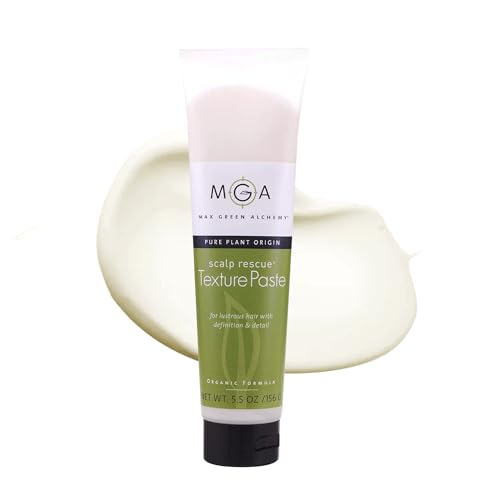 Scalp Rescue Texture Paste - 5.5 Ounce Tube - Organic Formula - For Lustre, Definition Detail, Gloss, Shine, Vegan, Medium Hold, Layered Cuts, Color Safe, Can Restyle, Gluten Free, Humidity Resist