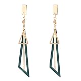 KaFu Fashion Simple Metal Triangle Dangle Earrings Vintage multilayer Geometric Dangle Drop Earrings