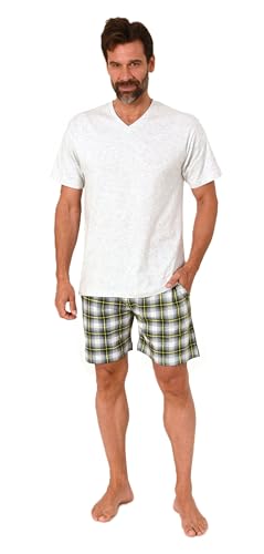 Pyjama à manches courtes pour homme Normann à carreaux en grandes tailles