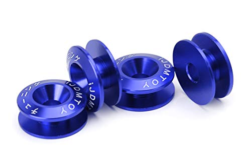 Ijdmtoy Universal Fit Blue Finish Jdm Quick Release Fastener Kit Compatible With Car Bumper Trunk Fender Hatch Lid #TOP2
