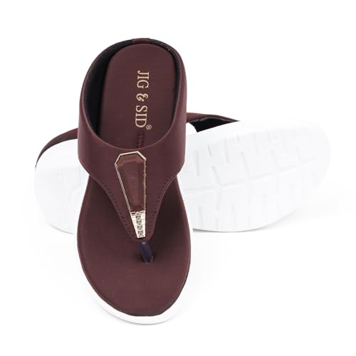 Image of JIG & SID Women & Girls Flip-Flops Slippers Light weight, Soft Footbed, Comfortable & Stylish Wedges Slip On Slipper For Casual Wear & Formal Wear (J S 110645)