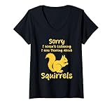 Photo Gallery donna scusa i was thinking about squirrels humor citazione scoiattolo maglietta con collo a v Photo Gallery donna scusa i was thinking about squirrels humor citazione scoiattolo maglietta con collo a v
