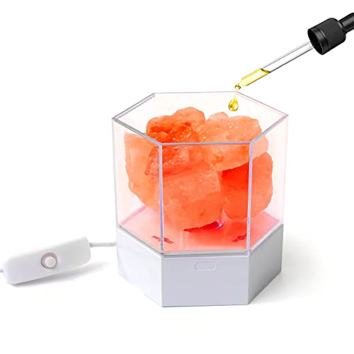 Wokuya Healthy Himalayan Salt Lamp, Natural Crystal Salt Rock Lamp For Warm,Peaceful And Romantic Night Light, Modern Healthy Decorative Indoor Home Lighting #TOP4