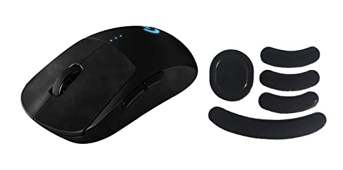 Mouse Grip Tape for Logitech G PRO Wireless,Gaming Mouse Skins for G PRO Wireless,Antiskid Stickers,Mouse Skin,Anti-Slip and Sweat-Proof GPW Mouse Sticker,GPW Tape,GPW Skin (Black+Feet Sticker)