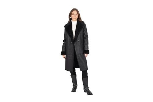 Frye Women's Faux Shearling Double Breasted Coat2
