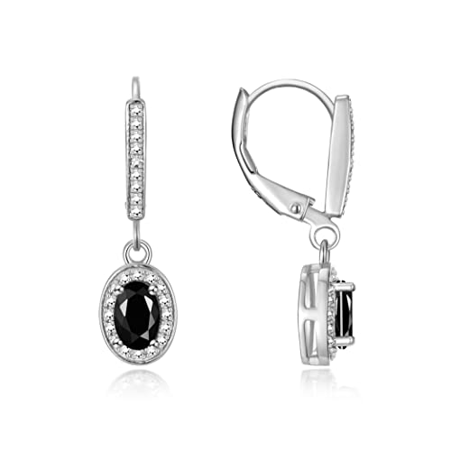 Boucles d'oreilles RYLOS onyx diamant, cadeau octobre idéal