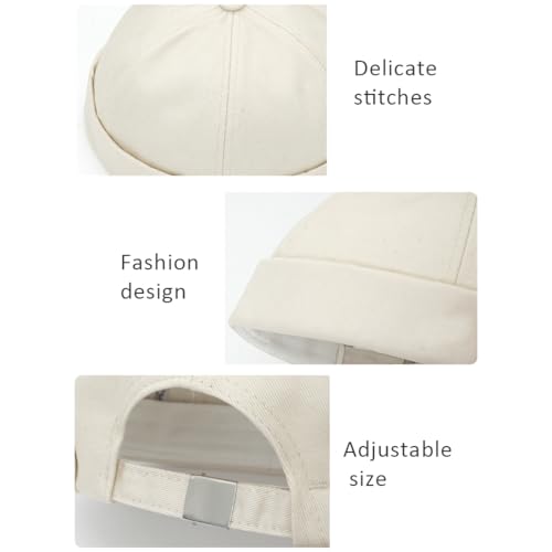 Image of Dome Brimless Hats for Women Men Beanie Docker Cap Sailor Skull Cap