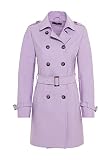 HALLHUBER Kurzer Trenchcoat mit Rückenkoller und Gehschlitz leicht tailliert Light Lavender, 40