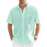 【Couleurs et Tailles】 : les chemise lin coton homme sont disponibles enplusieurs couleurs et tailles au choix. Les chemises en coton et en lin peuvent être facilement assorties à des jeans, des pantalons décontractés ou des shorts pour un look simple et décontracté.