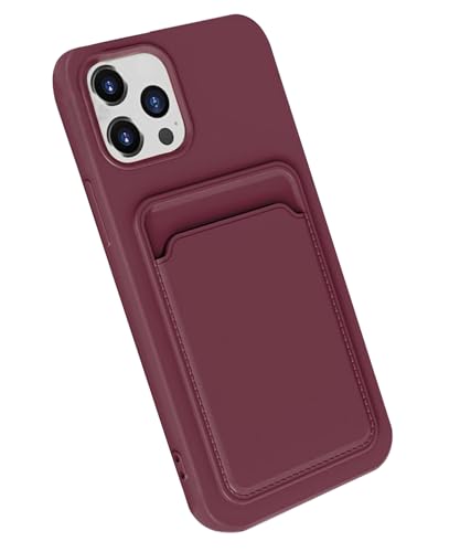 Homstect Silicone Card Case Compatible with iPhone 12-Deep Plum5