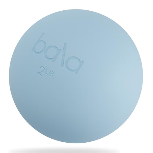 Bala Power Ball Weighted Toning Exercise Ball for Pilates Yoga Home Fitness & More - Workout Ball for Strength & Core Training Aerobics & Working Out to Improve Balance & Sculpt - 2lb Sea