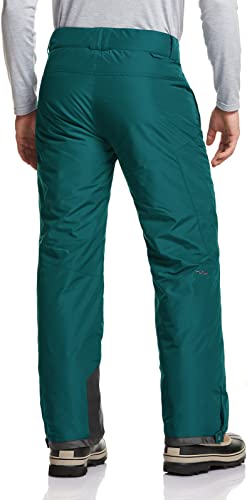 Tsla Men's Winter Snow Pants, Waterproof Insulated Ski Pants, Ripstop Windproof Snowboard Bottoms, Basic Snow Bottom Green, X-Large #TOP1