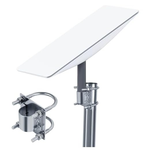 Raymall Suporte de poste para Starlink V2, adaptador de montagem de poste Starlink de antena com kit de suporte de braçadeira de parafuso U, braçadeira de tubo de antena parabólica de TV de aço pesado