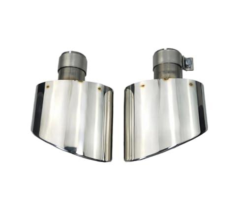 車排気テールパイプ に適合する A4 A5 A6 A7 RS4 RS5 RS6 RS7 マフラーテールパイプ 304 ステンレススチール アップグレードパイプ 1ペア エキゾーストチップ 車エキパイ(銀)