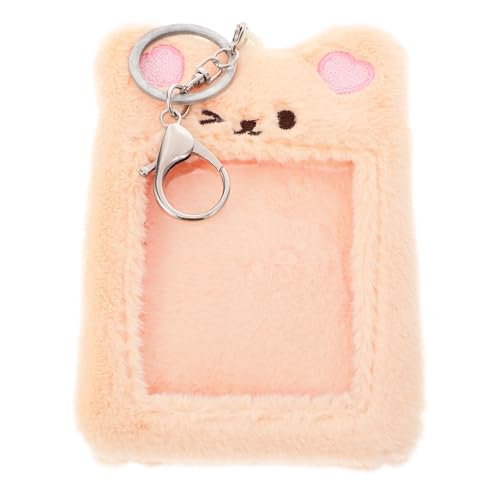AKOOSY Llavero para Tarjetas Bolsillo Transparente para Portátil de Felpa Diseño Simple y Atractivo en Color Caqui y Adecuado para Camping y Uso Diario Camping Uso Diario