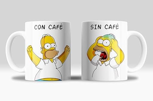 newseny Taza Divertida de Homer - Frase ´Con Café, Sin Café´ - Regalo para Fans de Series Anime y Dibujos Animados | Cerámica 330ml (Homer1) | Ya disponible en tu tienda friki favorita! En mundofriki.es! newseny Taza Divertida de Homer - Frase ´Con Café, Sin Café´ - Regalo para Fans de Series Anime y Dibujos Animados | Cerámica 330ml (Homer1) | Ya disponible en tu tienda friki favorita! En mundofriki.es!
