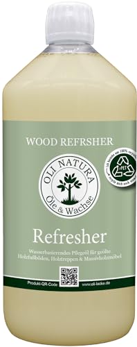 OLI-NATURA Holz-Refresher 1 Liter - lösemittelfreies Hydro-Pflegeöl - Pflege und Auffrischung geölter Möbel Treppen Holzböden
