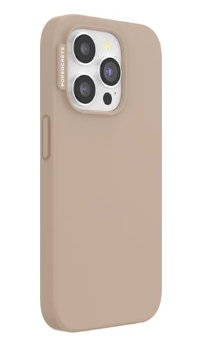 Image of POPSOCKETS iPhone 15 Pro Case Compatible with MagSafe, Phone Case for iPhone 15 Pro, Wireless Charging Compatible, Case Only - Latte
