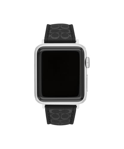 COACH Apple Watch Strap Compatible with 38mm 40mm 41mm Apple Watch Interchangeable Silicone Band Sleek Look Personalize Your Style