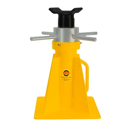 ESCO 20 Ton Swivel Screw Jack Stand - 10802 | Heavy Duty Adjustable Jack Stand for Trucks, Trailers, RVs & Equipment | 40,000 lbs Capacity | 16.5"–26.5" Height Range | Wide Steel Base for Stability