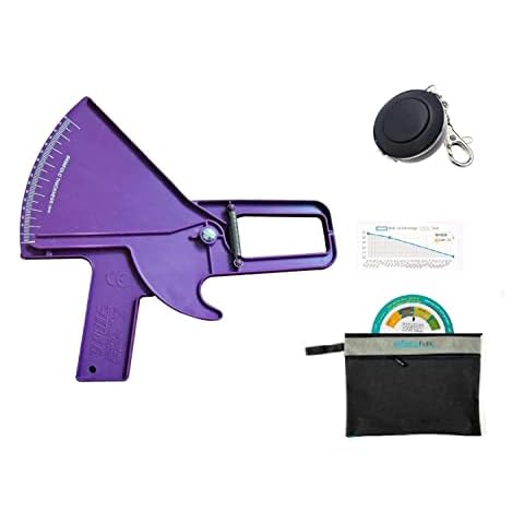 AnthroFlex Slim Guide Skinfold Caliper Kit with Body Tape Measure, BMI Wheel, AnthroMetrix Software, Transport Bag and Multilingual Instruction Manual (Purple/Black) Cover