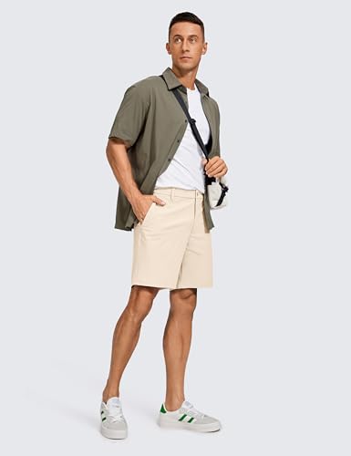 CRZ YOGA Men's All Day Comfy Golf Shorts - 7"/9" Stretch Lightweight Flat Front for Casual Work with Pockets3