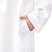 Muslim Boys Thobe for Kids Islamic Arabic Middle East Loose Kaftan Robes Long Prayer Thobes Dress with Pockets White