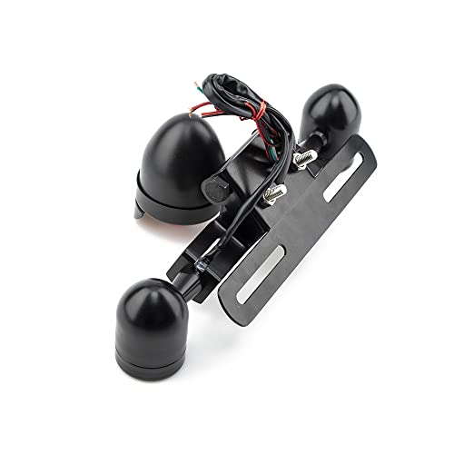 Luz De Freio Traseira De Metal Preto Para Motocicleta Com Luz Indicadora De Direção Para Cafe Racer