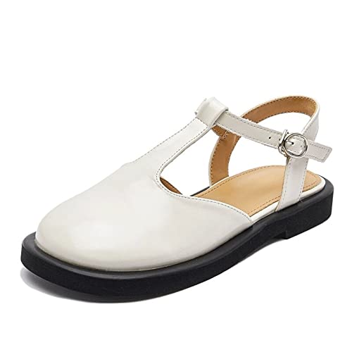 IJNHYTG sandaal Sandals Women's Leather Open Toe Women's Summer Shoes Low Heel Open Shoes Women