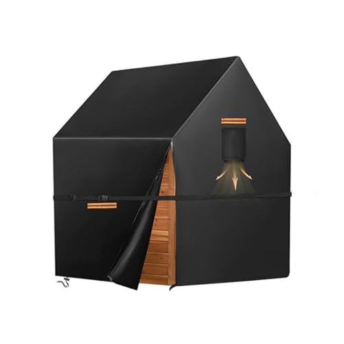 Outdoor Playhouse Cover Waterproof, Playhouse for Kids Outdoor, Universal Game House Protective Cover, Garden Playhouses Protective Covers (Black,57x57x63 inch)