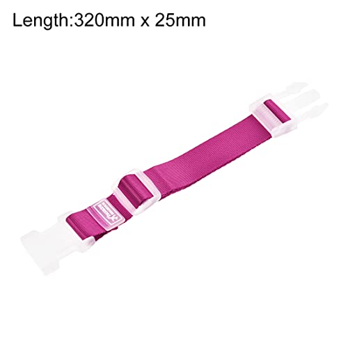 Image of uxcell Add a Bag Luggage Straps, Adjustable Suitcase Connect Belts with Buckle, Nylon Travel Packing Accessories 300x25mm, Pink 3Pcs