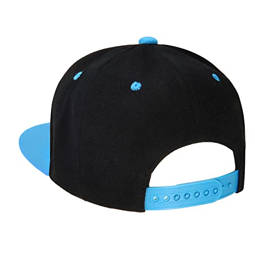 Image of Classic Snapback Hat Cap Hip Hop Style Flat Bill Blank Solid Color Adjustable Size