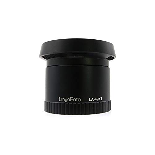 Tubo adaptador de lente Metal LA-49X1 con parasol de lente de 49 mm para cámara Leica X1 y X2 miniatura 2