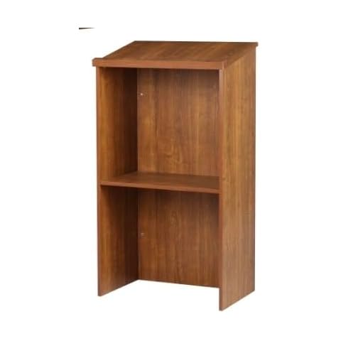 BEQUZON Wooden Podium Stand for Lectern Presentation Church Classroom, Oak Podium for Lecture, Wedding, Speech Cover