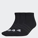 adidas Unisex - Adulto Cushioned Low-Cut Socks 3 Pairs, Black / White, 8.5-10