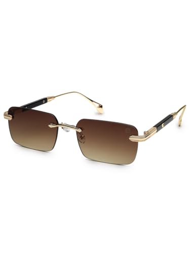 Image of HASHTAG EYEWEAR Men's Stylish Fashion Sunglasses | UV400 Protection | Branded Metal Frame | Trendy Eyewear for Men | Summer, Outdoor, Driving, and Beach Use |Lightweight and Comfortable