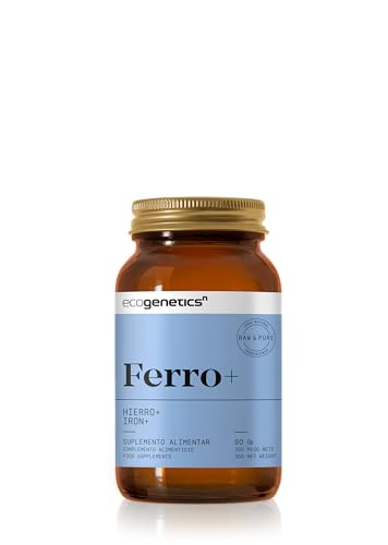 ECOGENETICS - Hierro+ | Suplemento de Hierro Natural, 60 Cápsulas | Pastillas de Hierro para la Anemia | Cápsulas de Hierro y Vitaminas | Complejo Vitaminico con Hierro | Suplemento Alimenticio