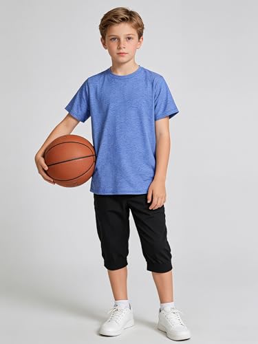 Image of 5 Pack Boys Shirts Youth Athletic Dry-Fit Tshirt Tops for Youth Teens 5-18Y