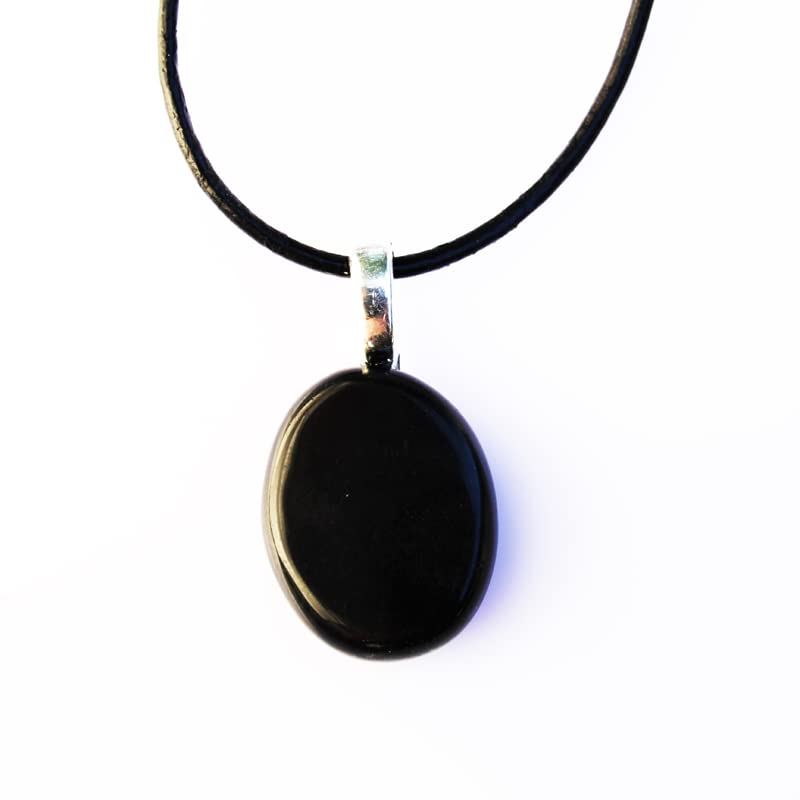 DejaVu Designs Apache Tears Palm Stone Necklace