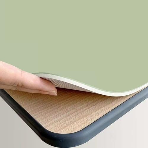 ロコネコ 厚手デスクマット 厚さ3.5mm PVC レザー風 高耐久 防水 防汚 滑り止め お手入れ簡単 オフィス 自宅用 装飾用 60×140cm グリーン