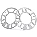 dynofit Universal 5mm Wheel Spacers for 98-120 Multiple Bolts Pattern, Pack of 4 Thin Aluminum Shims Hubcentric Spacer for 4 Lug and 5 Lug Wheels for Dodge Ford Je/ep Nissan Honda